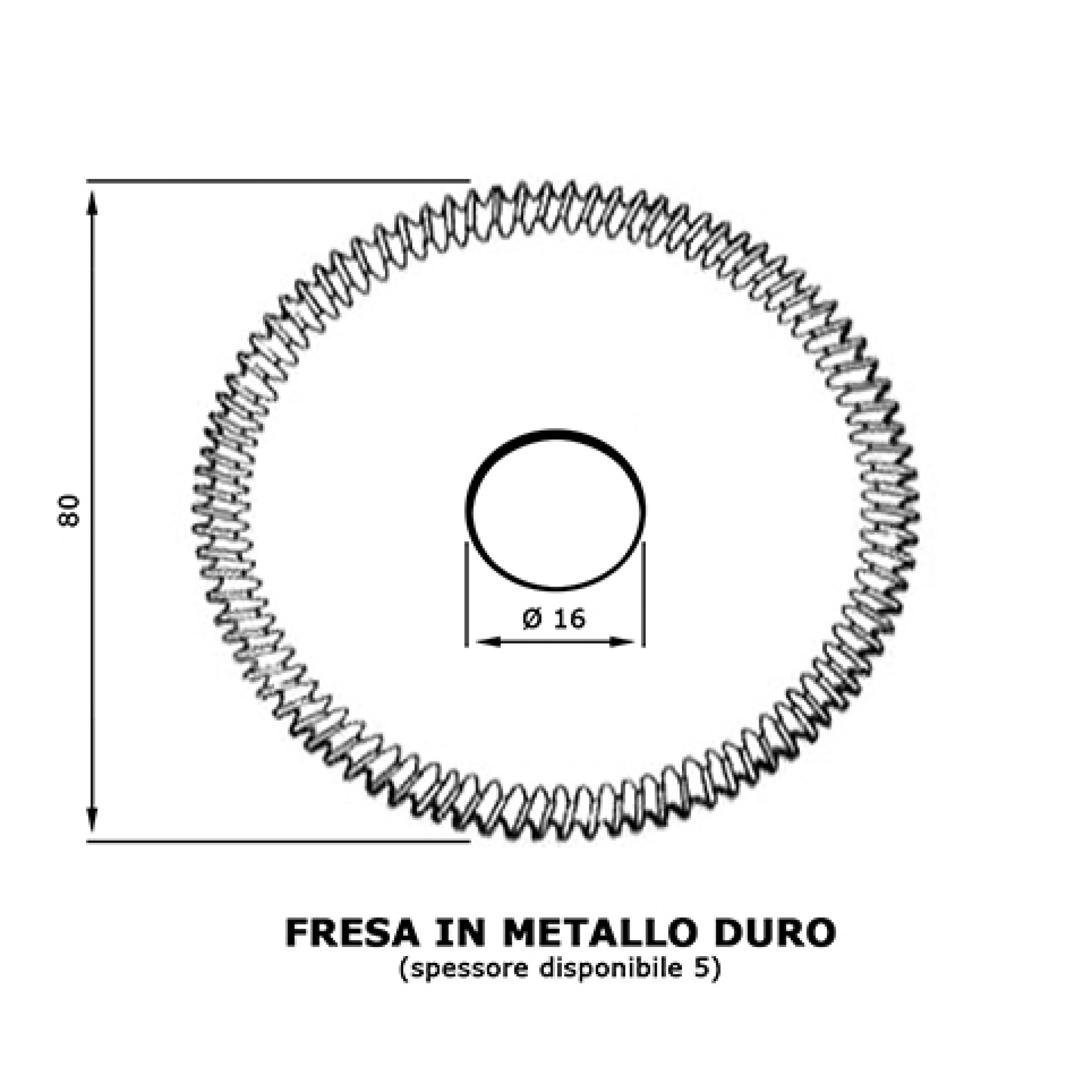 Fresa in Metallo Duro. 