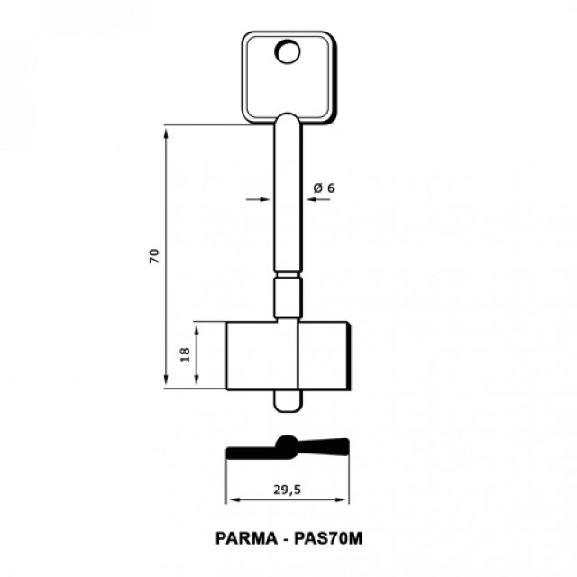 CPC - Chiave di Sicurezza PARMA PAS70M